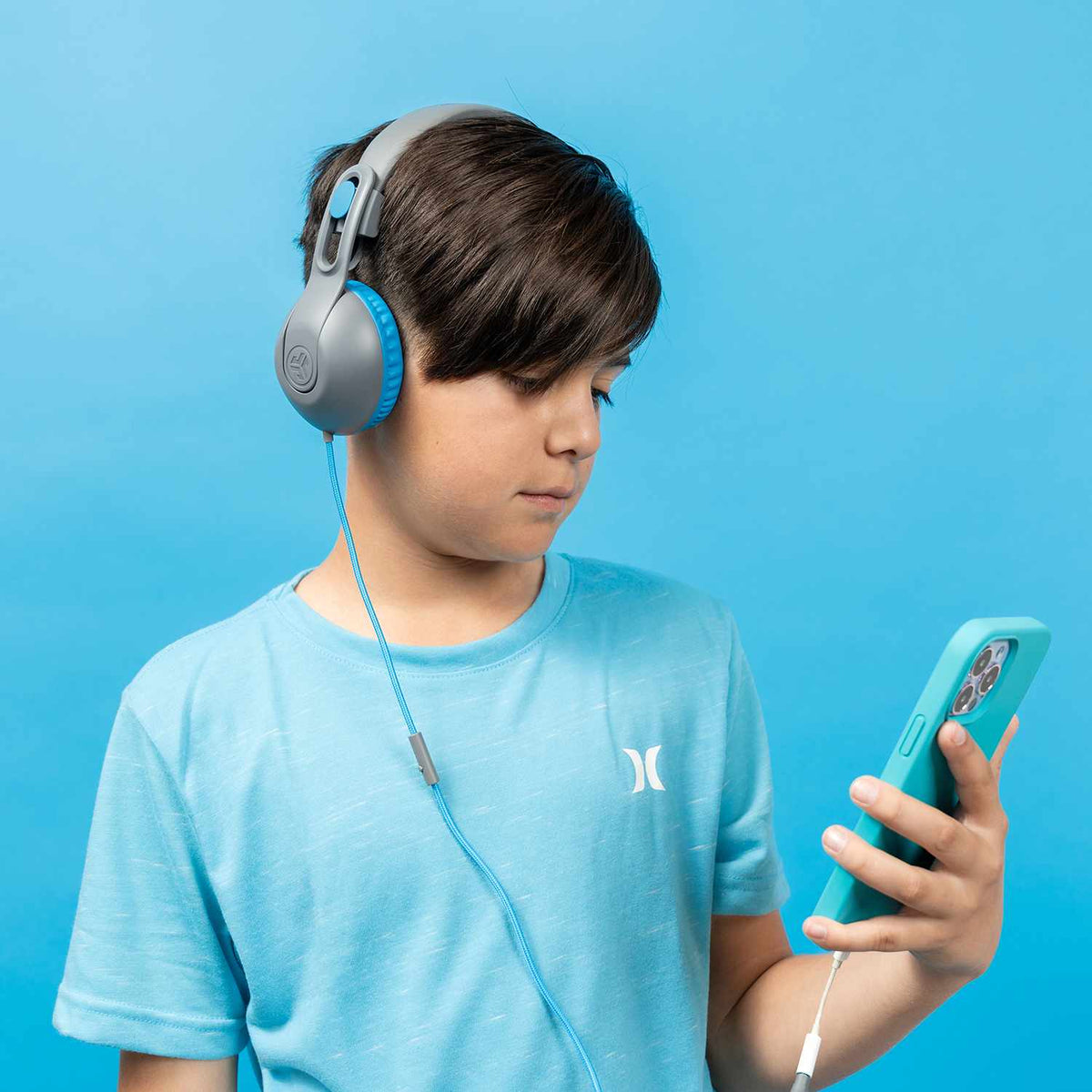 JLab JBuddies Studio 2 Wireless Headphones Grey/Blue