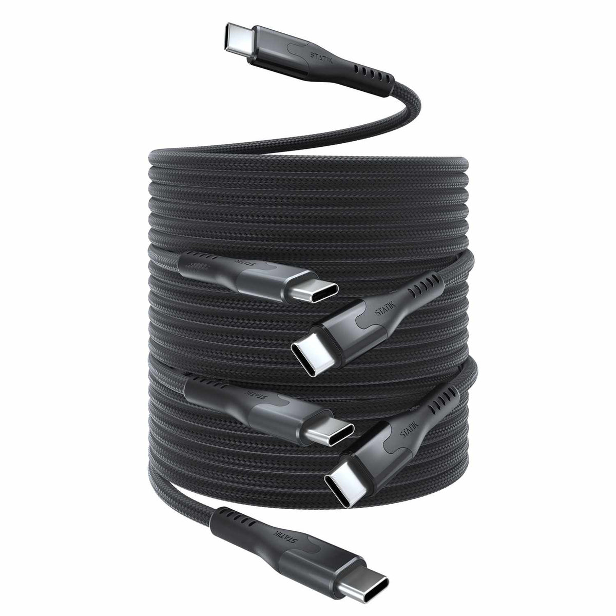 Statik MagStack Pro — Câble de recharge et de synchronisation magnétique USB-C vers USB-C 6 pi noir