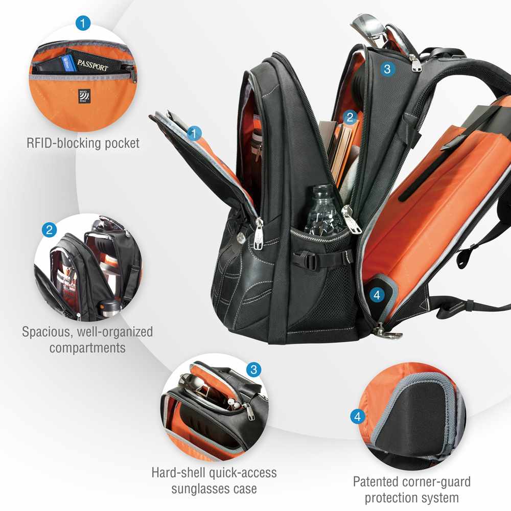 Everki Concept 2 Premium — Sac à dos pour ordinateur portable adapté aux voyages 17.3 po — noir