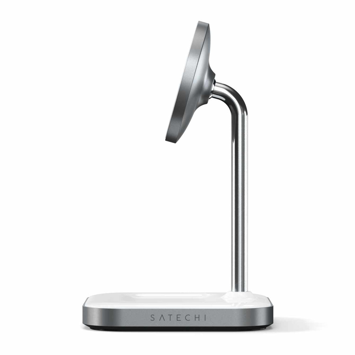 Satechi Qi Aluminum 2-in-1 Magnetic Wireless Charging Stand Space Gray