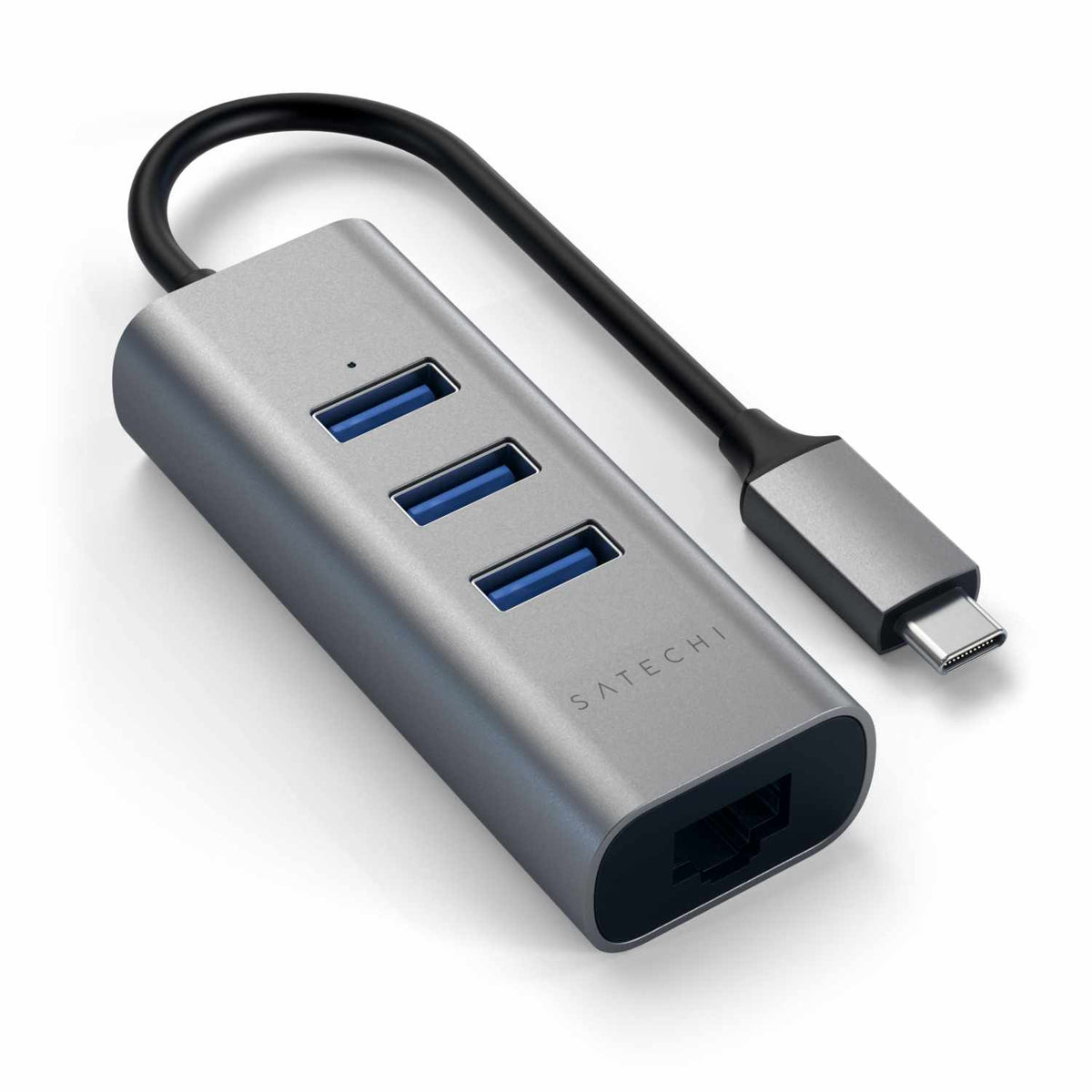 Satechi USB-C 2-en-1 — Concentrateur avec Ethernet Space — gris