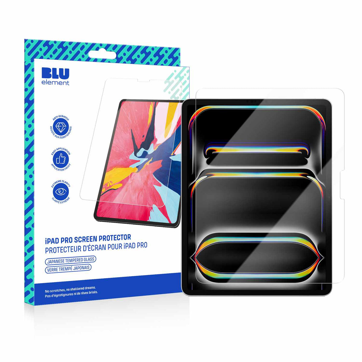 Blu Element — Protecteur d’écran en verre trempé pour iPad Pro 13 2025 (8e génération)/iPad Pro 13 2024 (7e génération)/iPad Air 13 2024