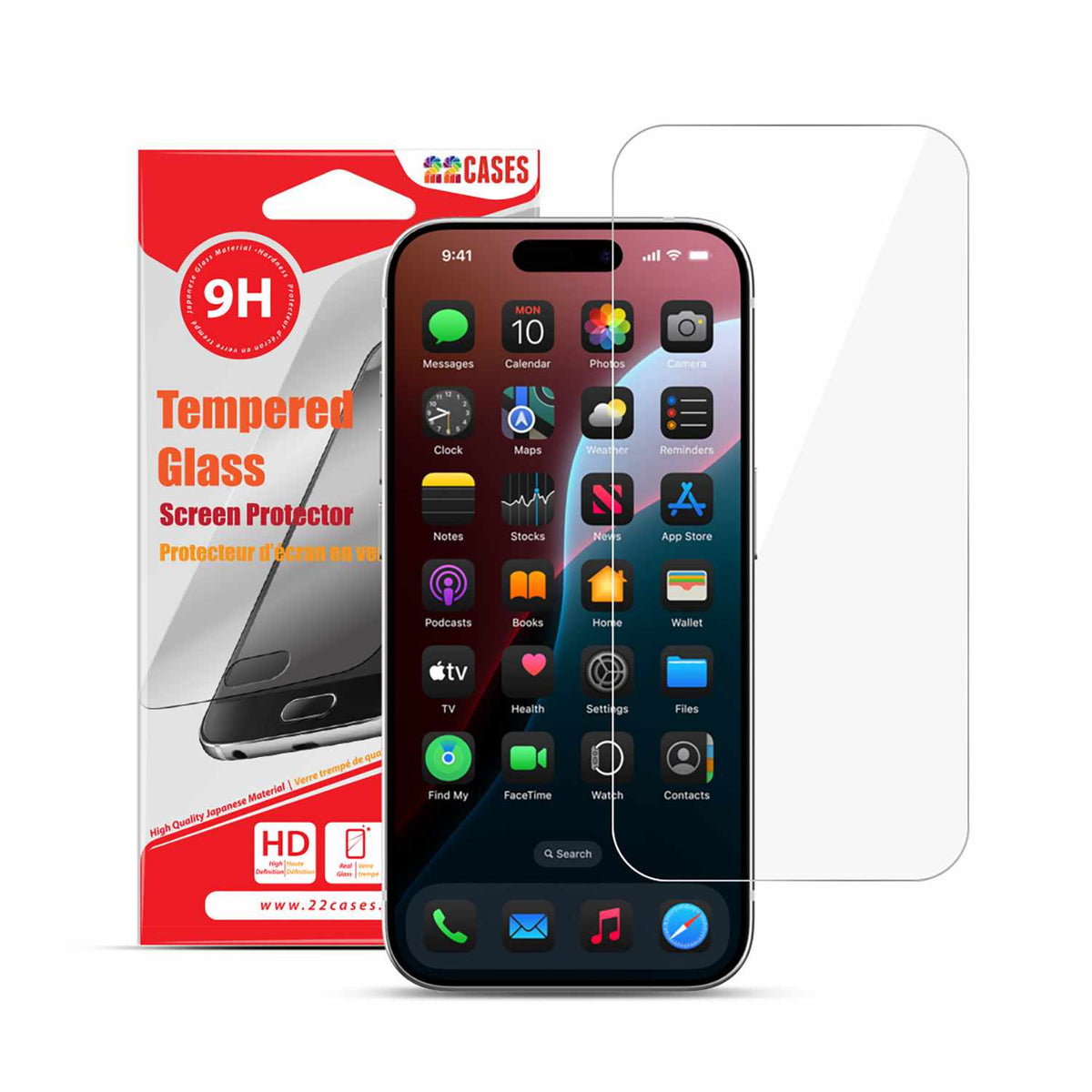 22 Cases — Protecteur d’écran en verre trempé pour iPhone Air