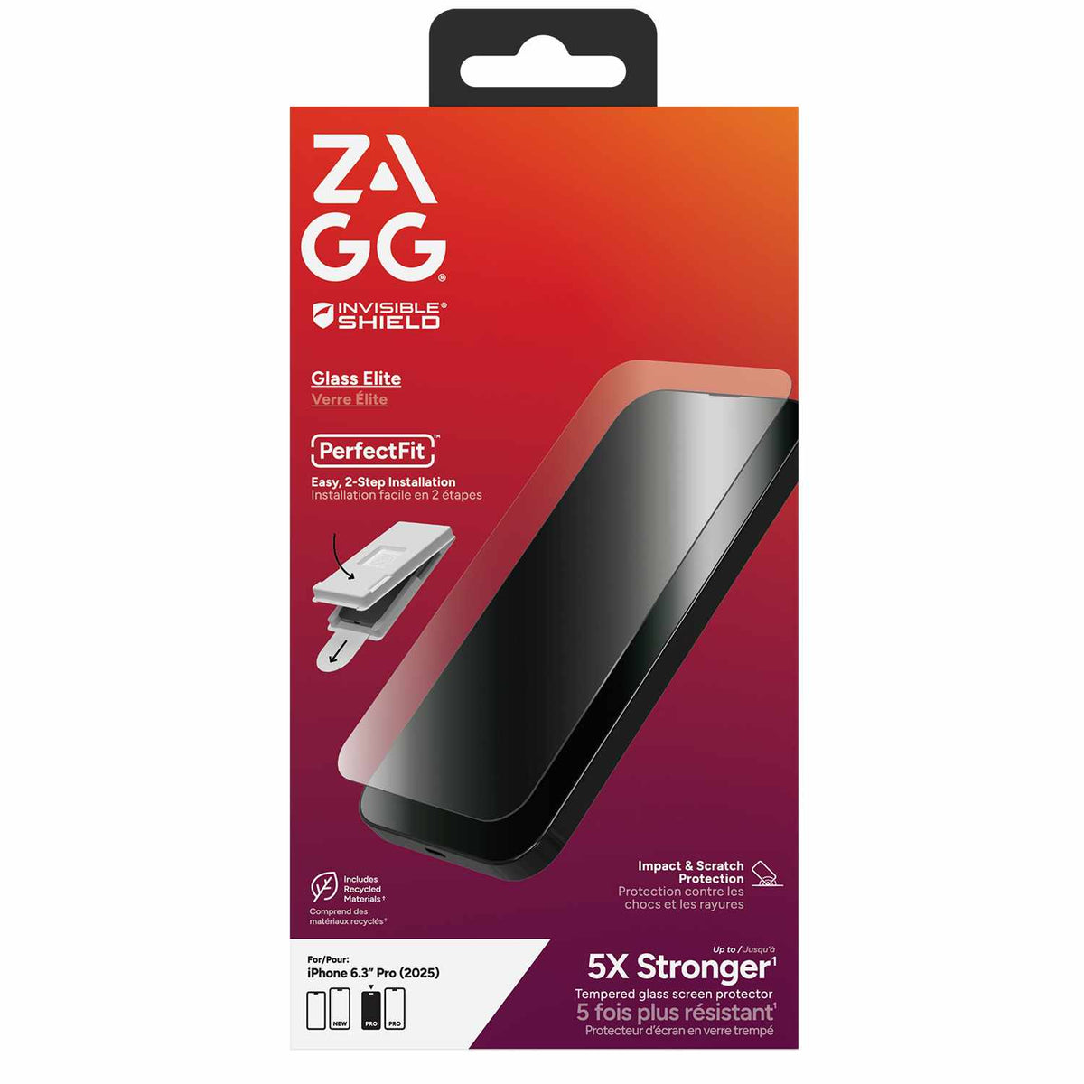 ZAGG InvisibleShield Glass Elite Screen Protector for iPhone 17 Pro