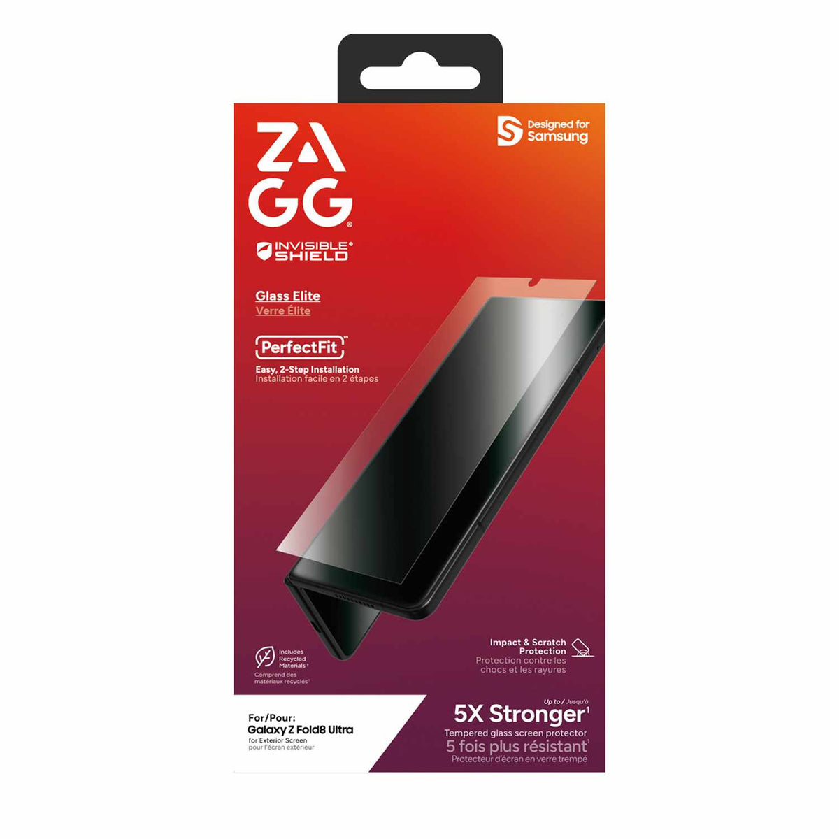 ZAGG InvisibleShield Glass Elite écran extérieur Protecteur pour Galaxy Z Fold8 Ultra