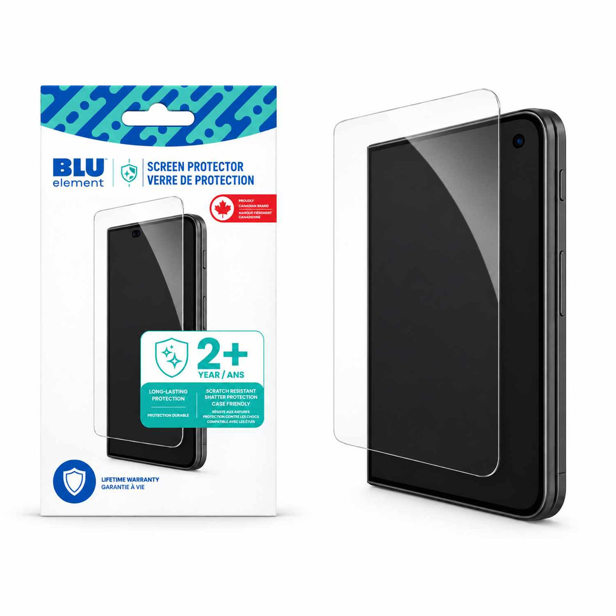 Blu Element — Protecteur d’écran en verre trempé pour iPhone Duo