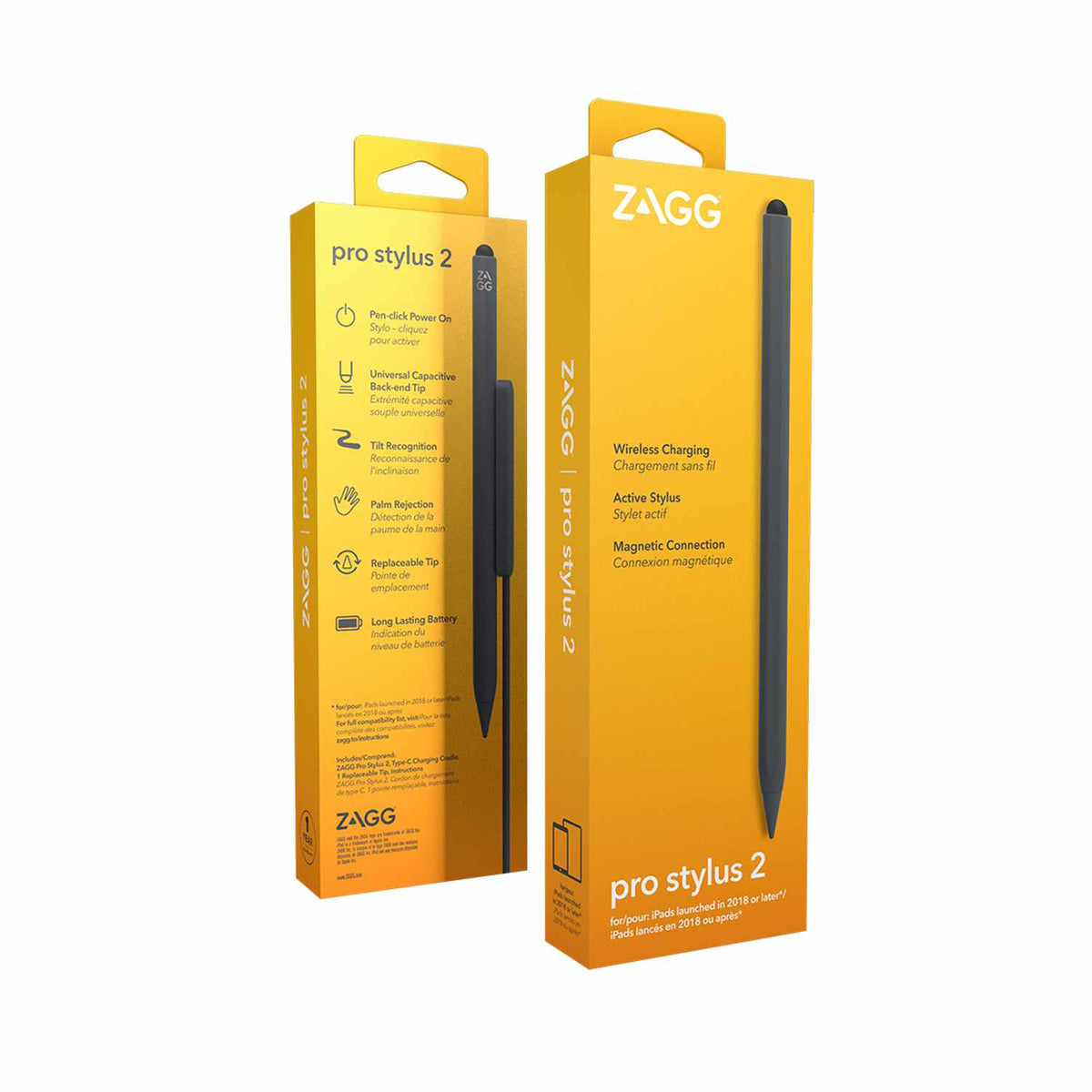 ZAGG Pro Stylus 2 Gray All iPads from 2018 up to Present (except iPad Pro 11 5th Gen)