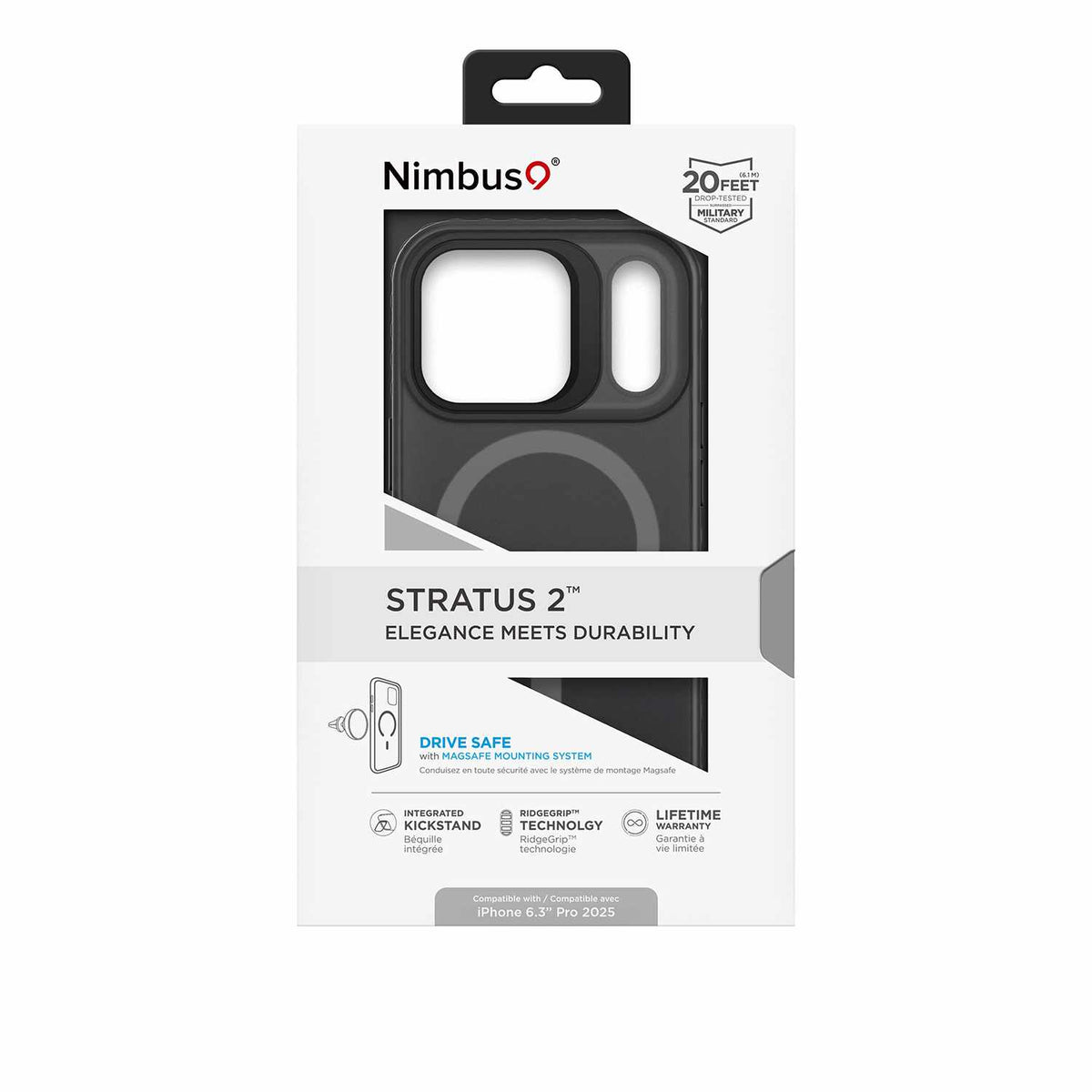 Nimbus9 Stratus 2 MagSafe Case Smoke for iPhone 17 Pro