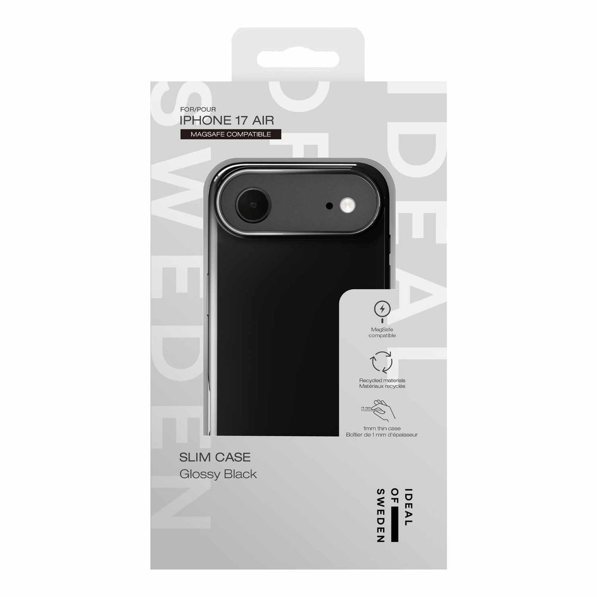 Ideal of Sweden Slim MagSafe Case Glossy Black for iPhone Air