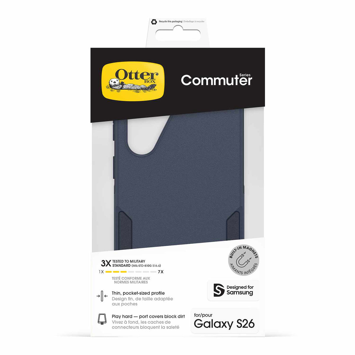 OtterBox Commuter Case w/Magnets Blue Sentiment for Samsung Galaxy S26