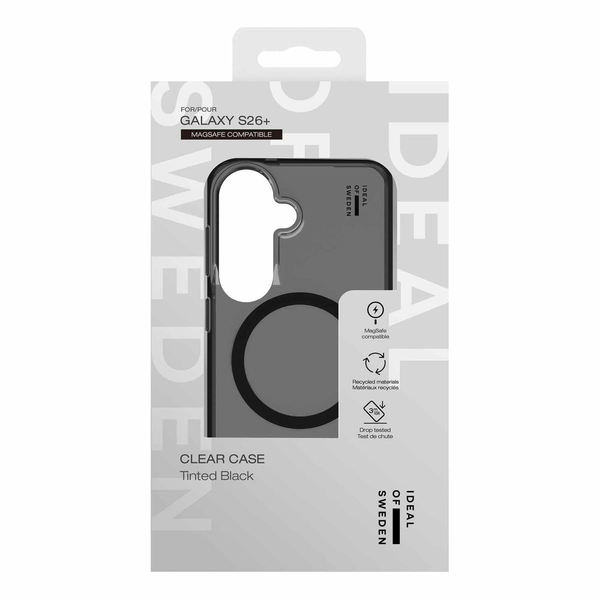 Ideal of Sweden — Étui transparent avec aimants pour Samsung Galaxy S26 — Tinted noir