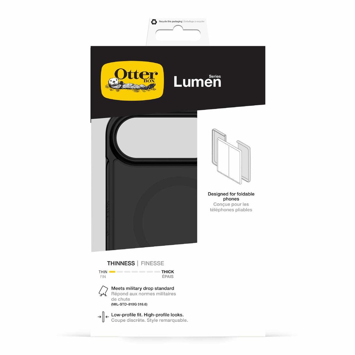 OtterBox Lumen — Étui MagSafe pour iPhone Duo — noir