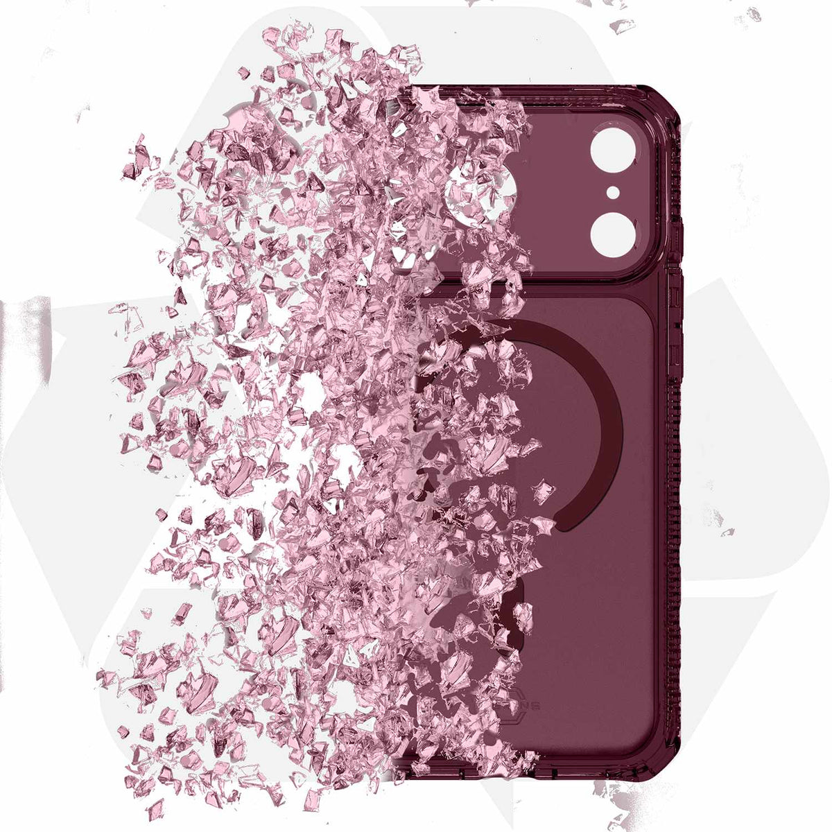 ITSKINS Hybrid_R Vapor — Étui MagSafe pour iPhone 18 Pro/17 Pro — prune