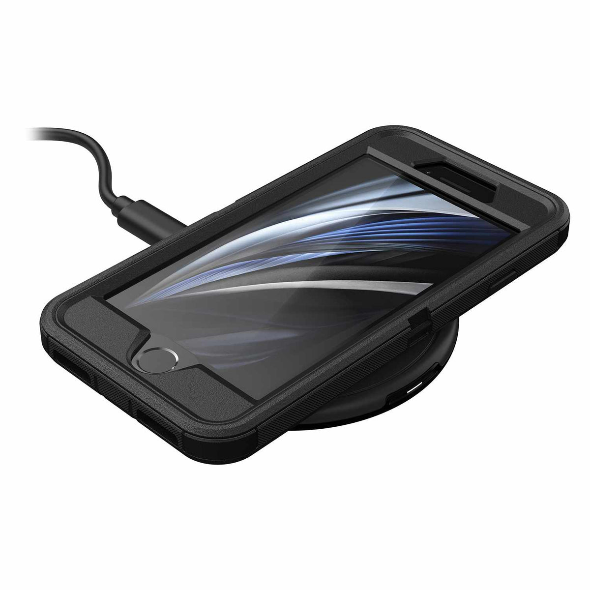 OtterBox Defender — Étui avec Porte-étui pour iPhone SE/8/7 en emballage en vrac — noir