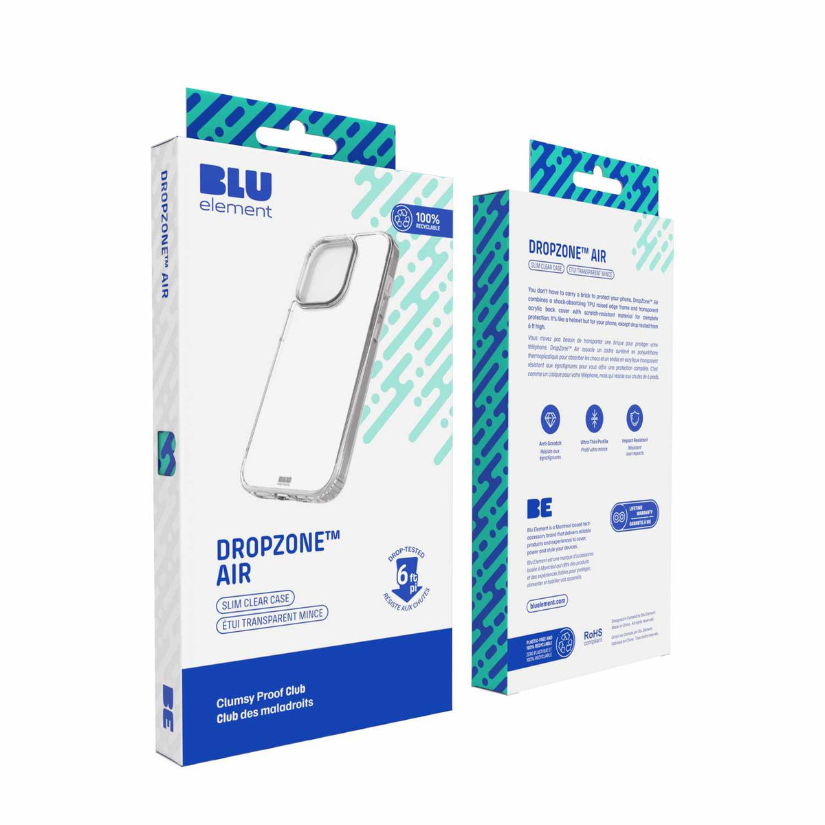 BEDZLIP15PROMAX DropZone Air — Étui pour iPhone 15 Pro Max — transparent