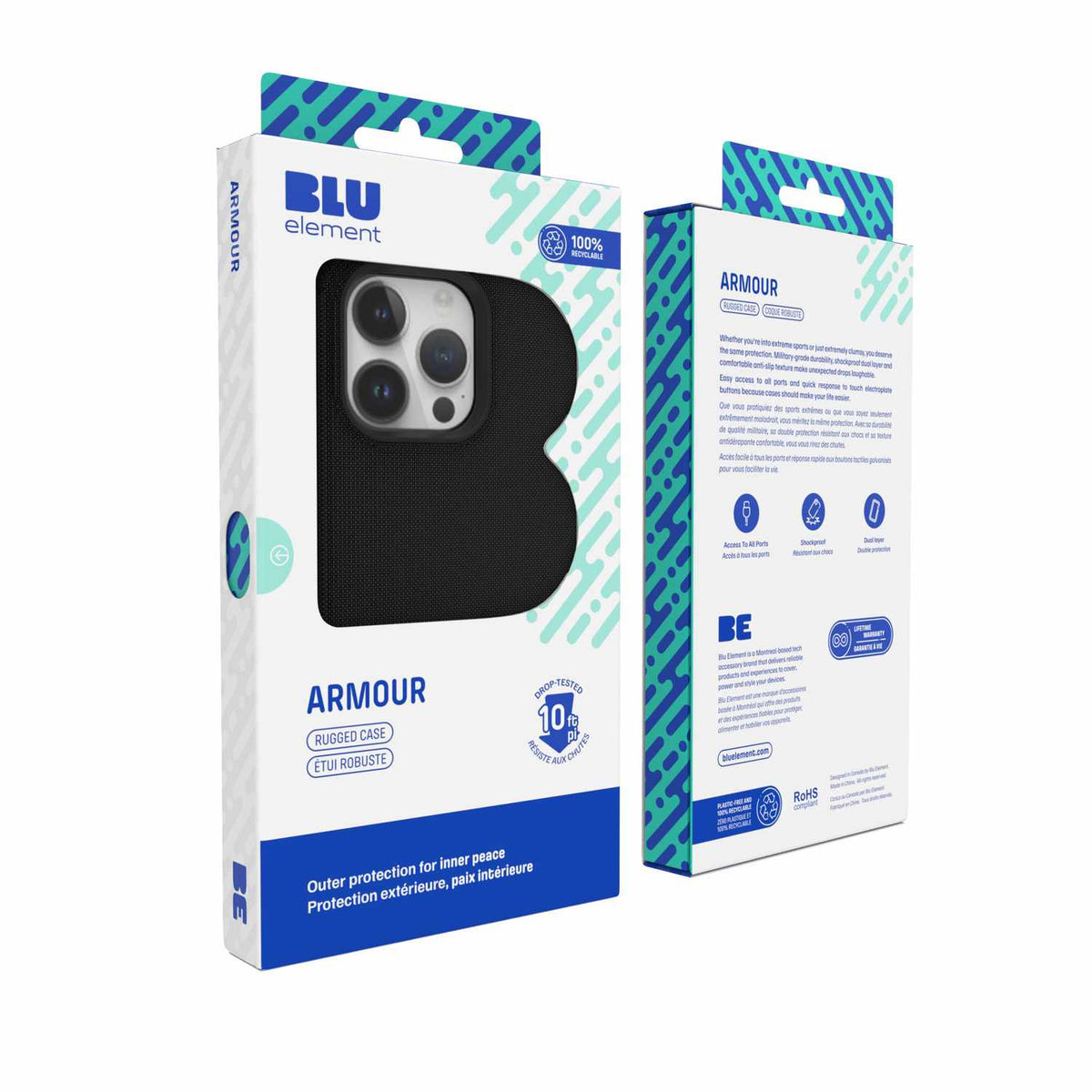 BEA2XIP15PRMB Armour Rugged Case iPhone 15 Pro Max Black