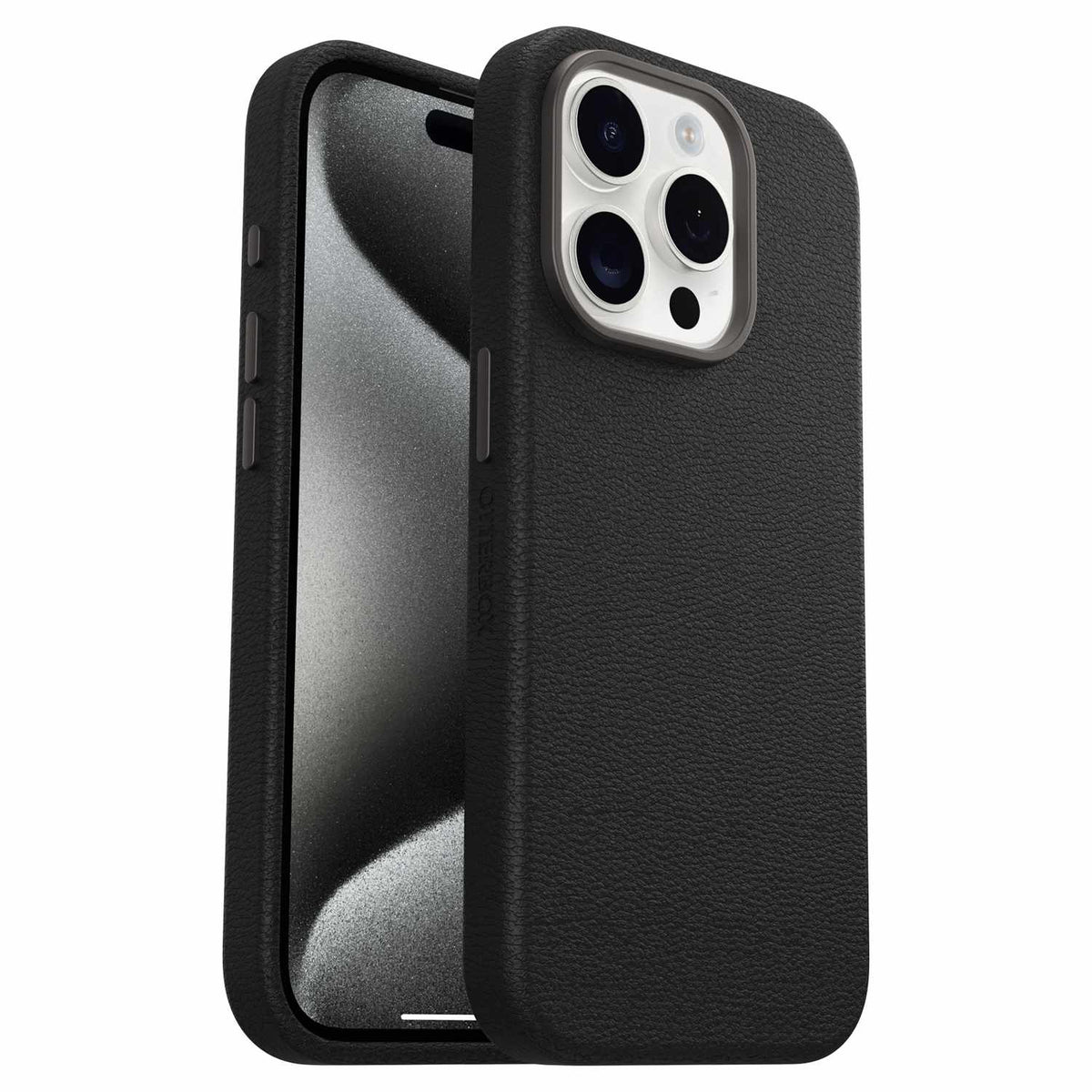 7795569 Symmetry Cactus — Étui en cuir MagSafe pour iPhone 15 Pro Noir — Ash