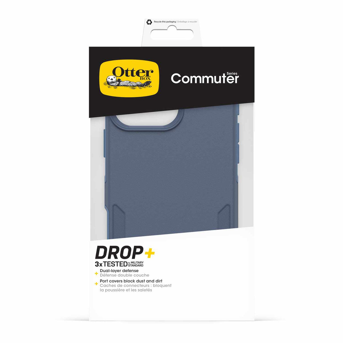OtterBox Commuter — Étui MagSafe pour iPhone 16 Pro Max — Baby bleu Jeans