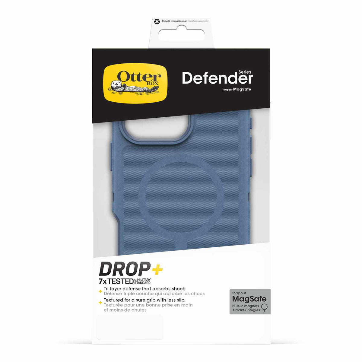 OtterBox Defender Pro — Étui MagSafe pour iPhone 16 Pro Max — Baby bleu Jeans