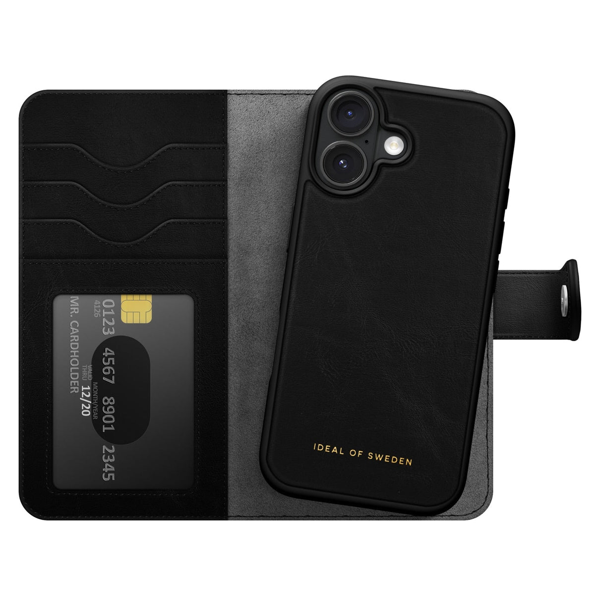 IDMWPMSI246701 Magnet+ Wallet MagSafe Case iPhone 16 Plus Black