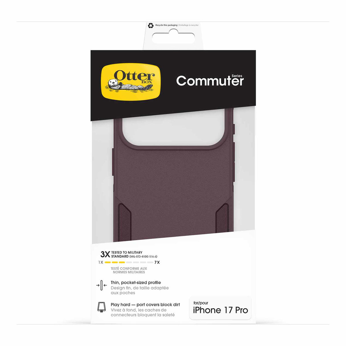 OtterBox Commuter MagSafe Case w/Camera Control Trailhead (Purple) for iPhone 18 Pro/17 Pro