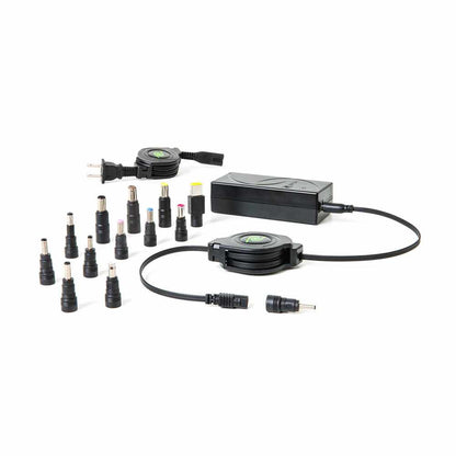 Helix/Retrak rétractable universel ordinateur — Chargeur portable 65W — noir
