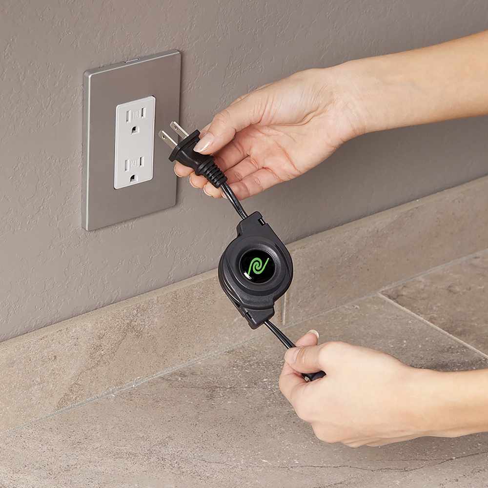 Helix/Retrak rétractable universel ordinateur — Chargeur portable 65W — noir