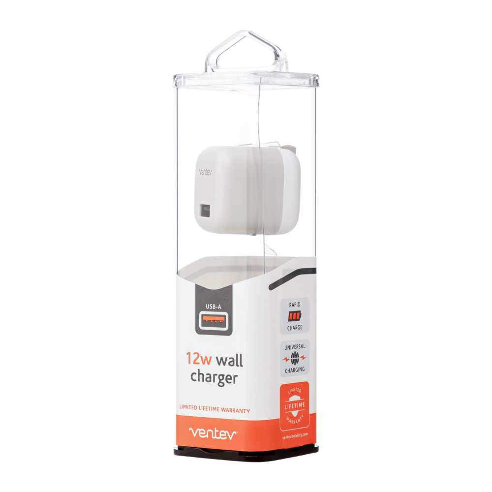 Ventev — Chargeur mural USB-A port 12W — blanc