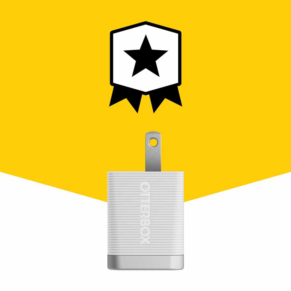OtterBox Premium Pro Wall Charger 30W GaN PD/PPS USB-C White w/ Foldable Prongs