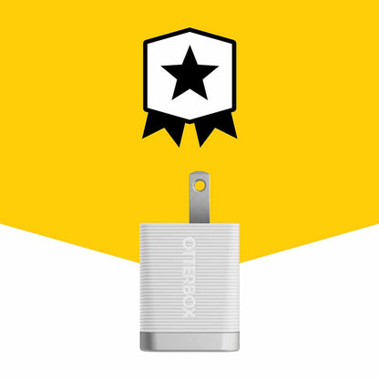 OtterBox Premium Pro Wall Charger 30W GaN PD/PPS USB-C White w/ Foldable Prongs