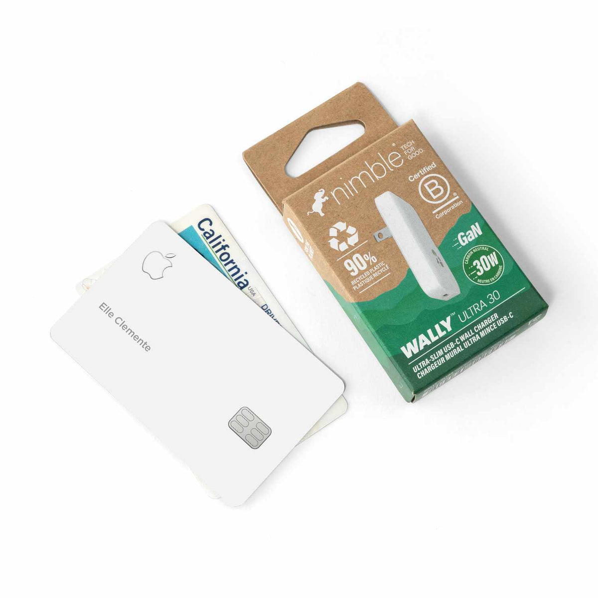 Nimble Wally Ultra — Chargeur mural 30W PD/PPS/GAN USB-C — blanc