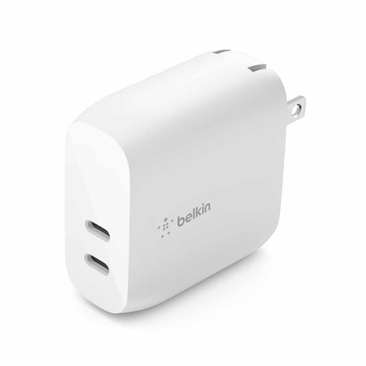 Belkin BoostCharge — Chargeur mural 40W PD 2-ports USB-C — blanc