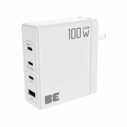Blu Element Wall Charger Multi Port GaN 100W PD & QC3 White