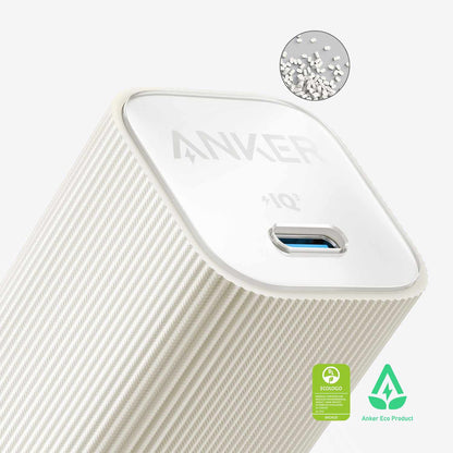 Anker Nano Wall Charger 30W USB-C White with USB-C Braided 3ft Cable