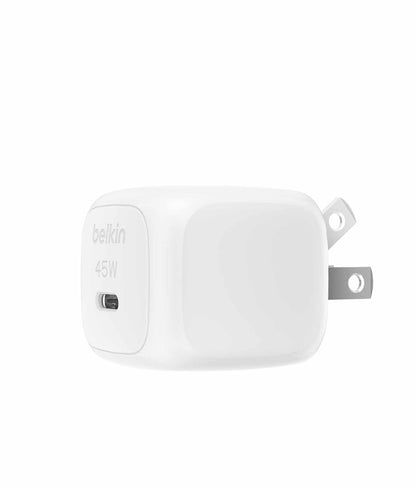 Belkin BoostCharge Compact Wall Charger 45W PD USB-C White