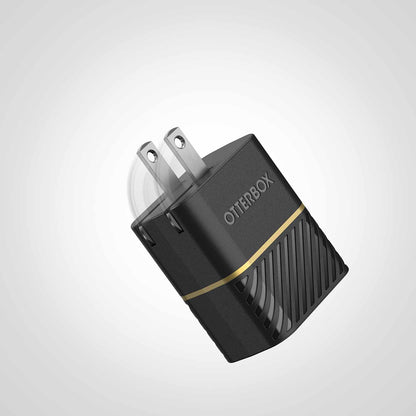 OtterBox Wall Charger 20W PD USB-C w/Foldable Prongs Black Shimmer