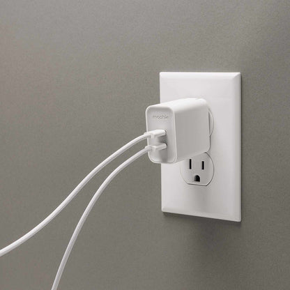 mophie Wall Charger 70W PD 2-Port USB-C White