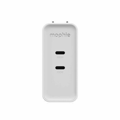 mophie Wall Charger 100W GaN PD 2-Port USB-C White