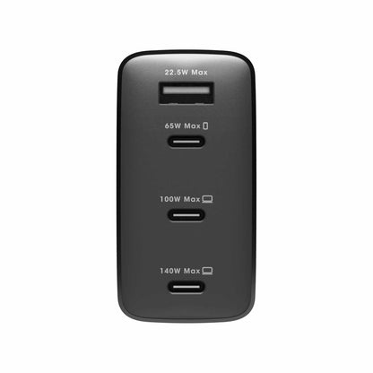 OtterBox Premium Wall Charger 140W 4-Port 3xUSB-C/USB-A Black