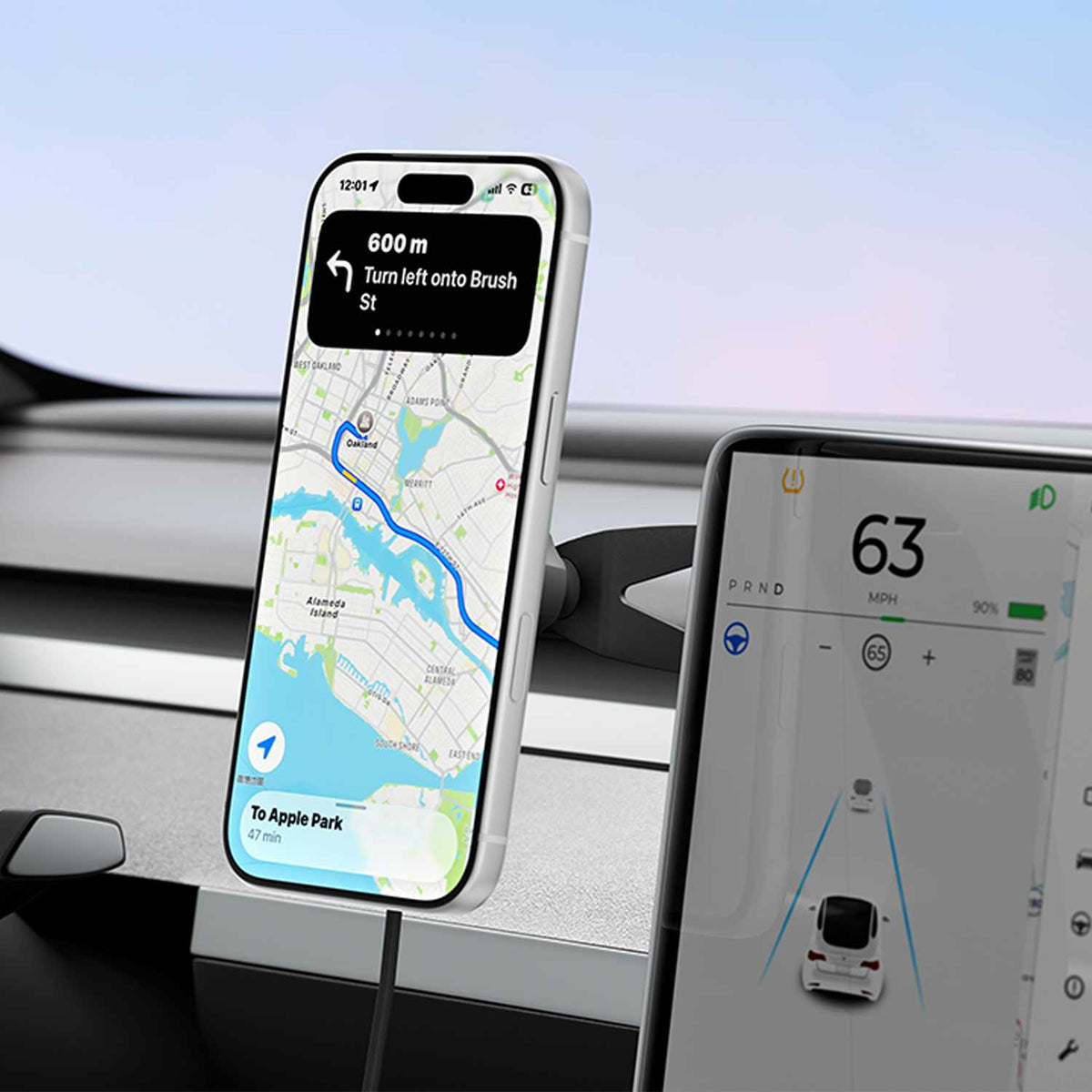 Belkin BoostCharge Qi2 Magnetic Wireless Charging EV Mount Black