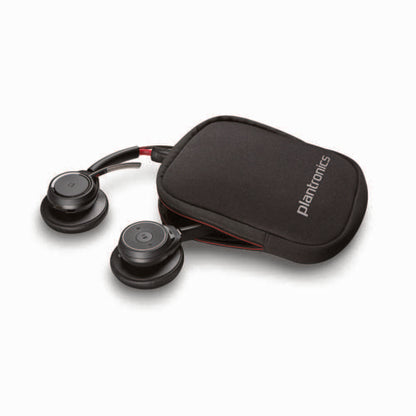 Poly Voyager Focus UC Bluetooth Headphones with Mic and Charger Stand USB-A Connector Black