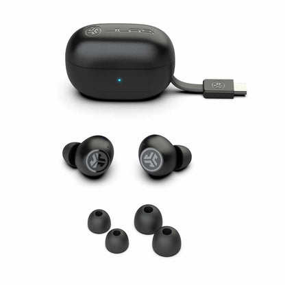 JLab Go Pop True Wireless Earbuds with Active Noise Cancellation Black
