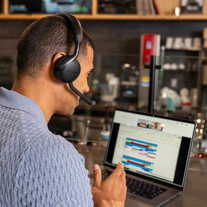 JLab Go Work Gen3 sans fil ou filaire Over the Ear — Casque — noir