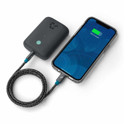 NBUSBCLTG2MSGRY PowerKnit — Câble USB-C vers Lightning 6 pi 60W PD Recharge rapide Space gris
