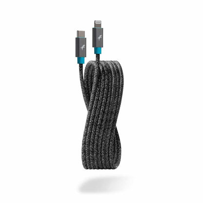 NBUSBCLTG3MSGRY PowerKnit — Câble USB-C vers Lightning 10 pi 60W PD Recharge rapide Space gris