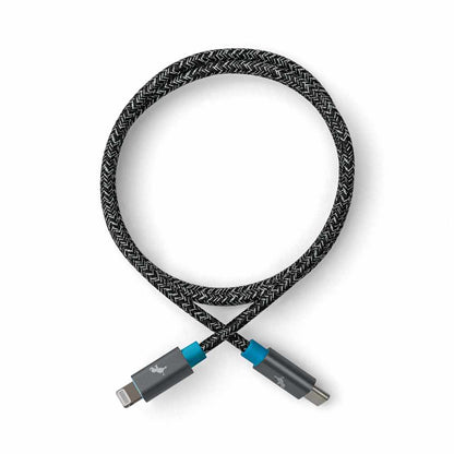NBUSBCLTG3MSGRY PowerKnit — Câble USB-C vers Lightning 10 pi 60W PD Recharge rapide Space gris