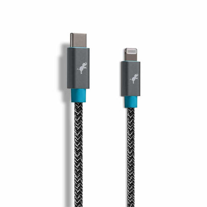 NBUSBCLTG3MSGRY PowerKnit — Câble USB-C vers Lightning 10 pi 60W PD Recharge rapide Space gris