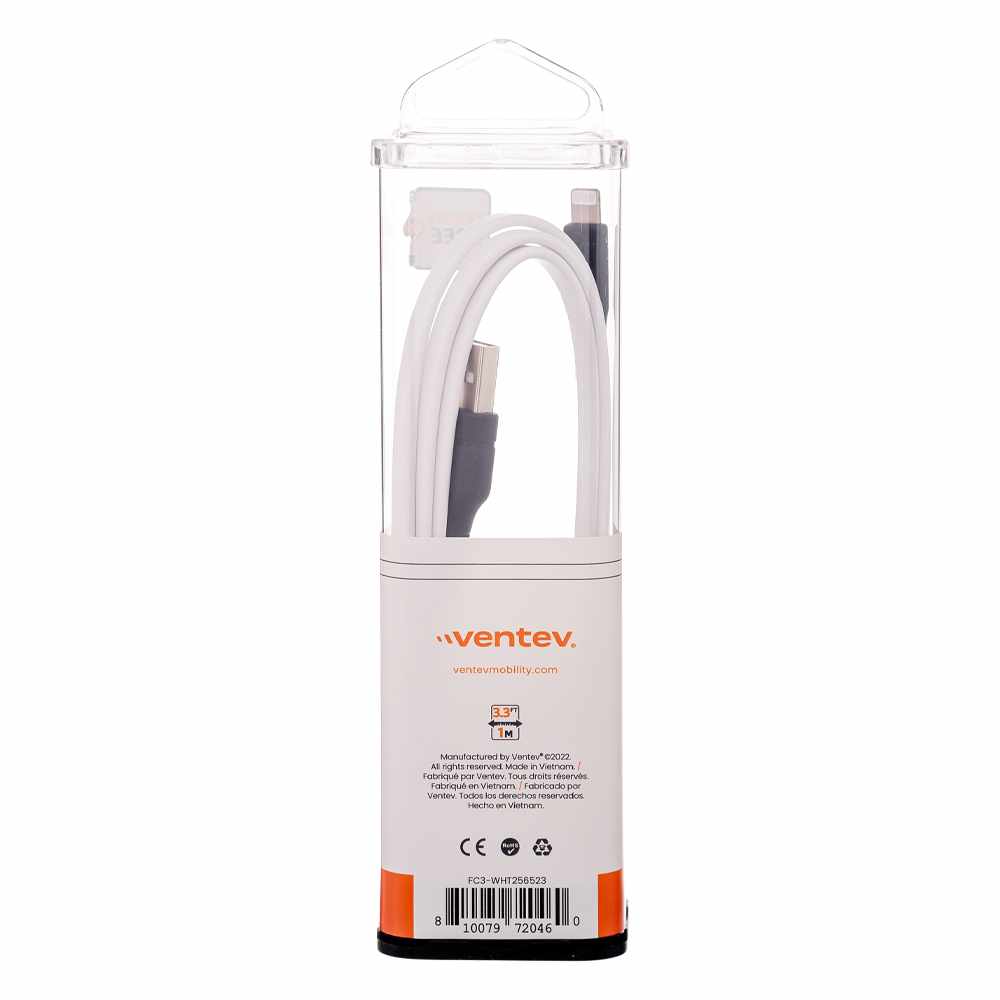 FC3WHT256523 — Câble de recharge et de synchronisation Flat Lightning 3.3 pi blanc