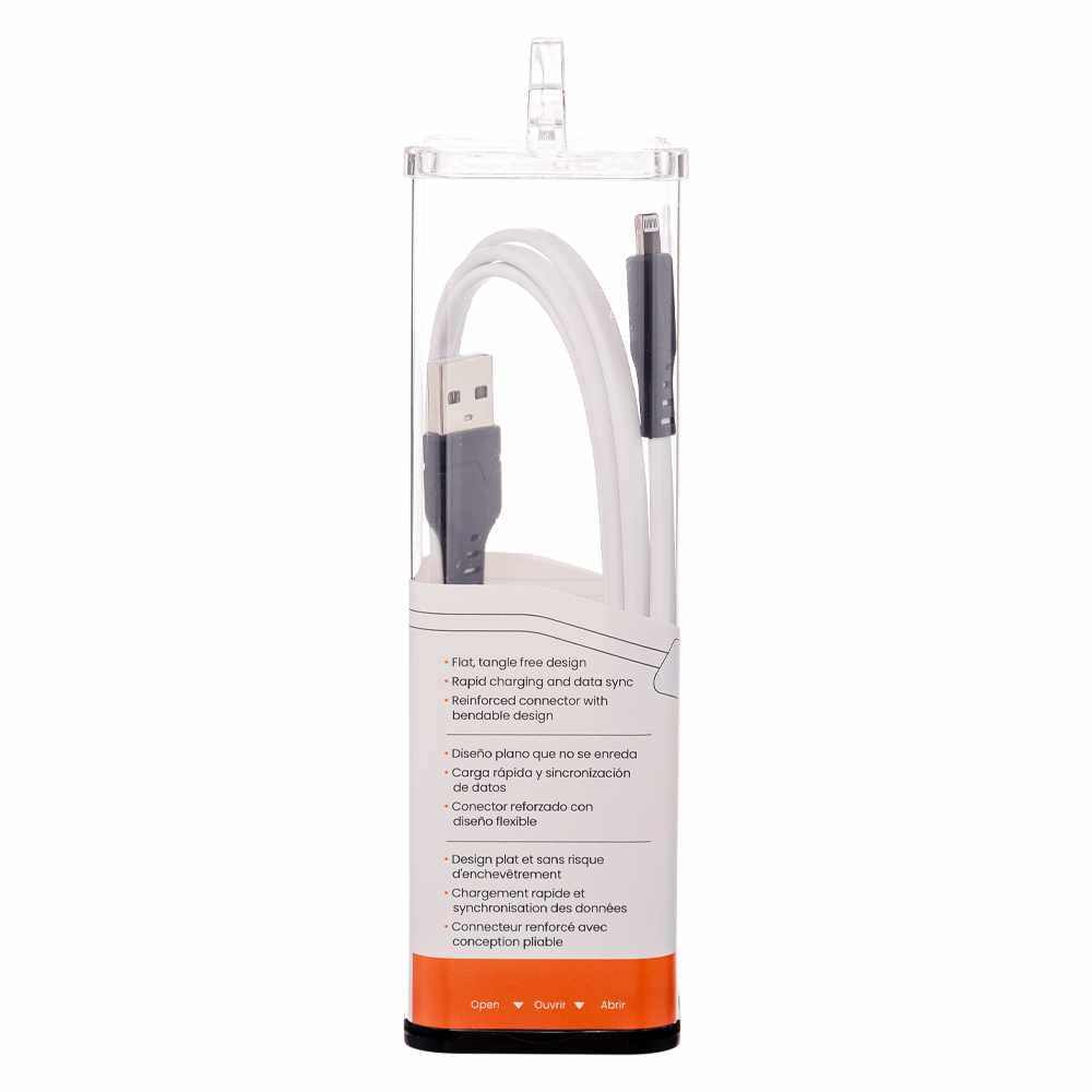 FC3WHT256523 — Câble de recharge et de synchronisation Flat Lightning 3.3 pi blanc