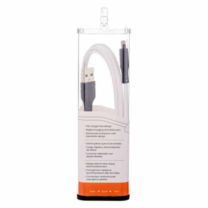 FC3WHT256523 — Câble de recharge et de synchronisation Flat Lightning 3.3 pi blanc